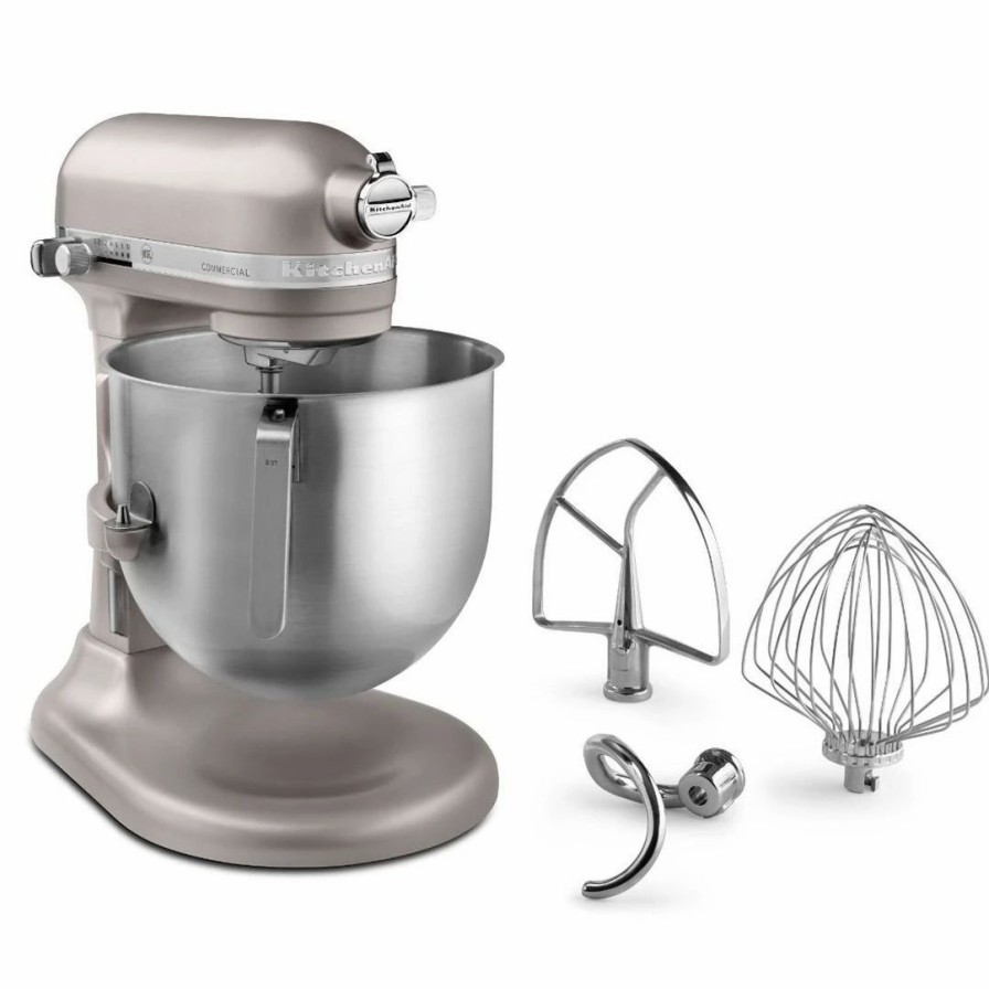 Small Appliances * | Kitchenaid Commercial 8-Quart Stand Mixer | Nickel Pearl