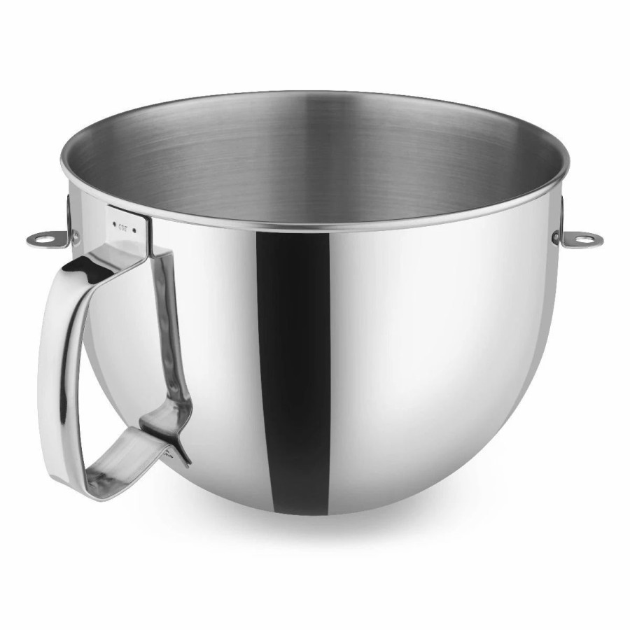 Small Appliances * | Kitchenaid 6-Quart Stainless Steel Bowl W/Handle + Flex Edge Beater + Pouring Shield | Fits 6-Quart Kitchenaid Bowl-Lift Stand Mixers