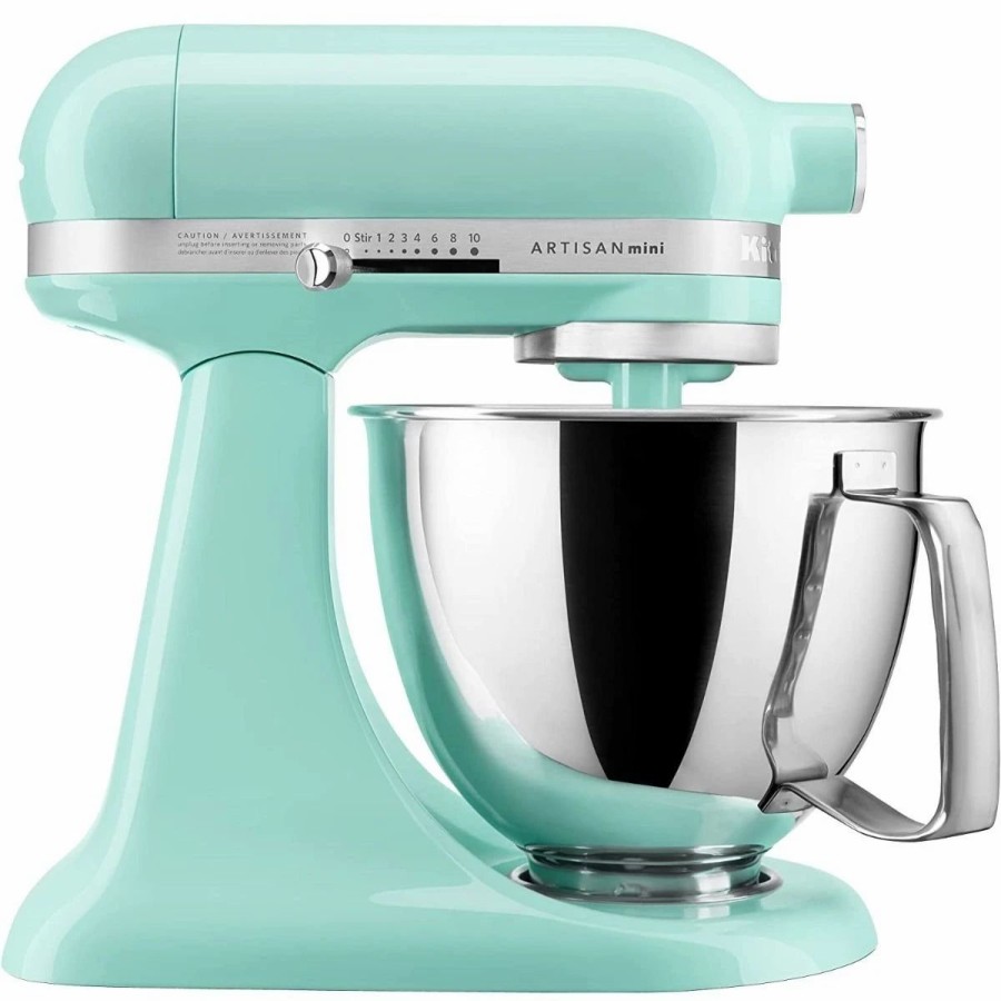 Small Appliances * | Kitchenaid 3.5-Quart Artisan Mini Plus Tilt-Head Stand Mixer | Ice Blue