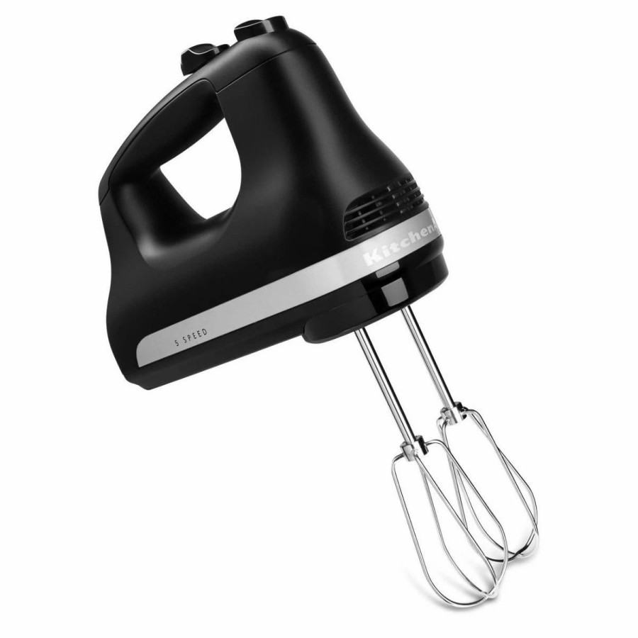 Small Appliances * | Kitchenaid 5-Speed Ultra Power Hand Mixer | Black Matte