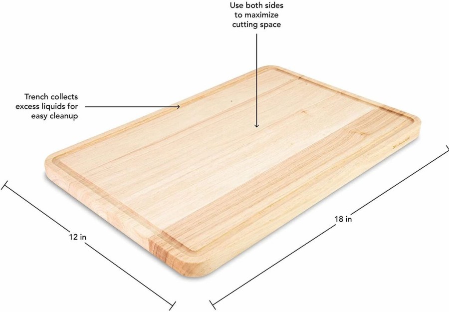 Food Prep Tools * | Kitchenaid Classic Wood Cutting Board | 12 X 18