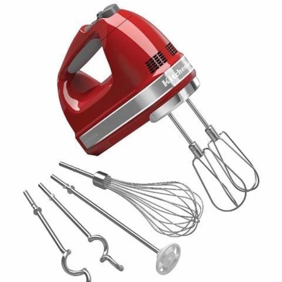 Kitchen Appliances * | Kitchenaid Khm926 Hand Mixer 9 Speed Empire Red