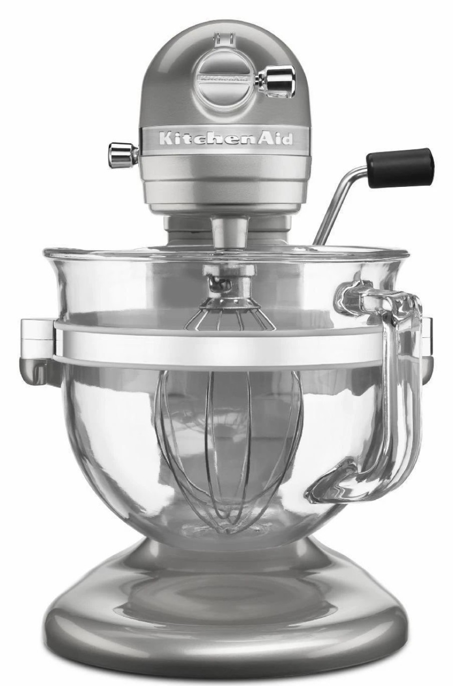 Small Appliances * | Kitchenaid 6-Quart Pro 6500 Design Series Bowl-Lift Stand Mixer | Sugar Pearl Silver