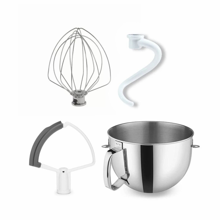 Small Appliances * | Kitchenaid 6-Quart Stainless Steel Bowl + Flex Edge Accessory Pack | Fits Kitchenaid 6-Quart Bowl-Lift Stand Mixers