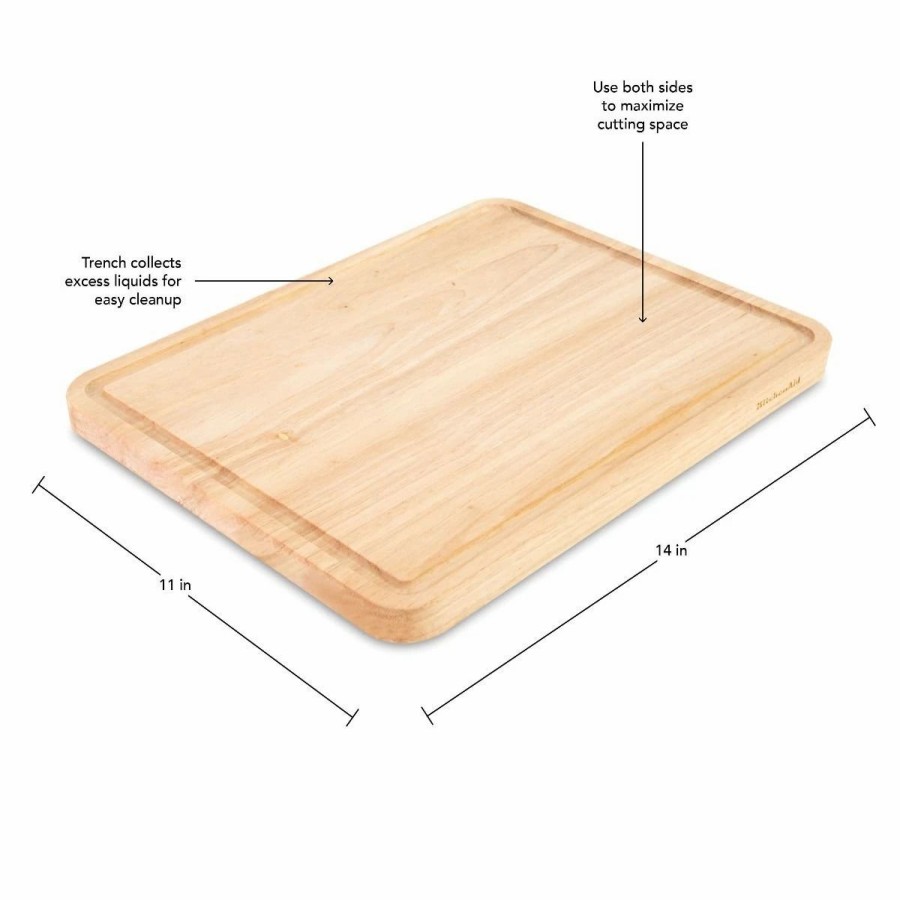 Food Prep Tools * | Kitchenaid Classic Wood Cutting Board | 11 X 14