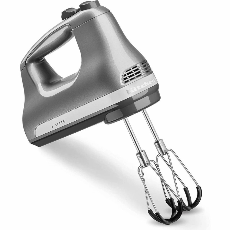 Small Appliances * | Kitchenaid 6-Speed Hand Mixer With Flex Edge Beaters | Contour Silver