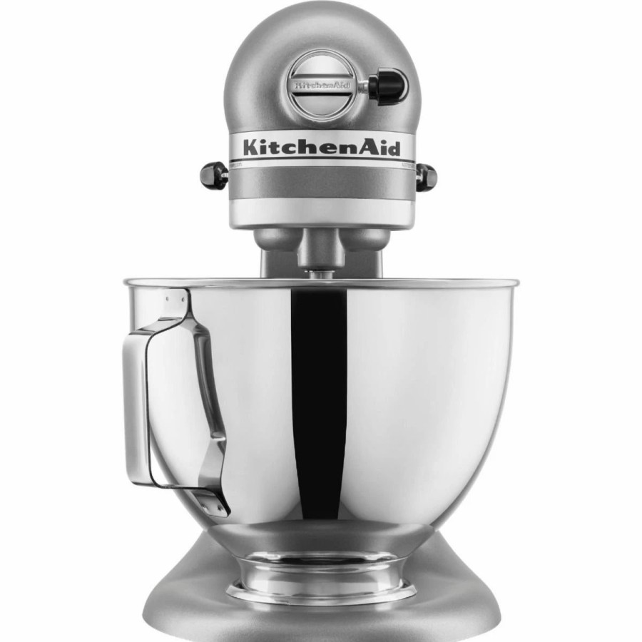 Small Appliances * | Kitchenaid Deluxe 4.5 Quart Tilt-Head Stand Mixer | Silver