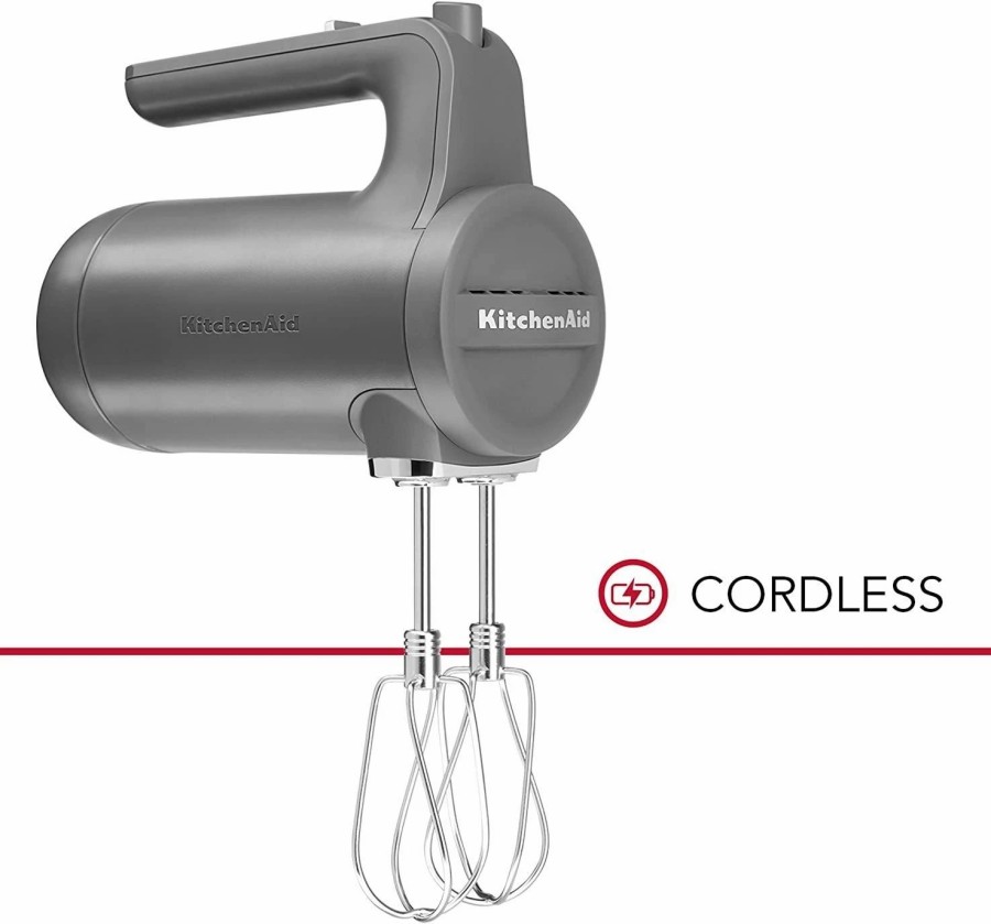 Small Appliances * | Kitchenaid 7-Speed Cordless Hand Mixer | Matte Charcoal Grey