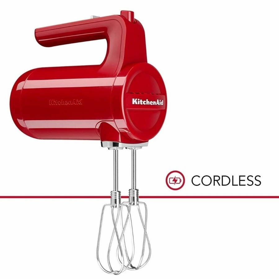 Small Appliances * | Kitchenaid 7-Speed Cordless Hand Mixer | Empire Red