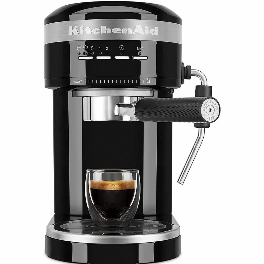 Small Appliances * | Kitchenaid Semi Auto Metal Espresso Maker | Onyx Black