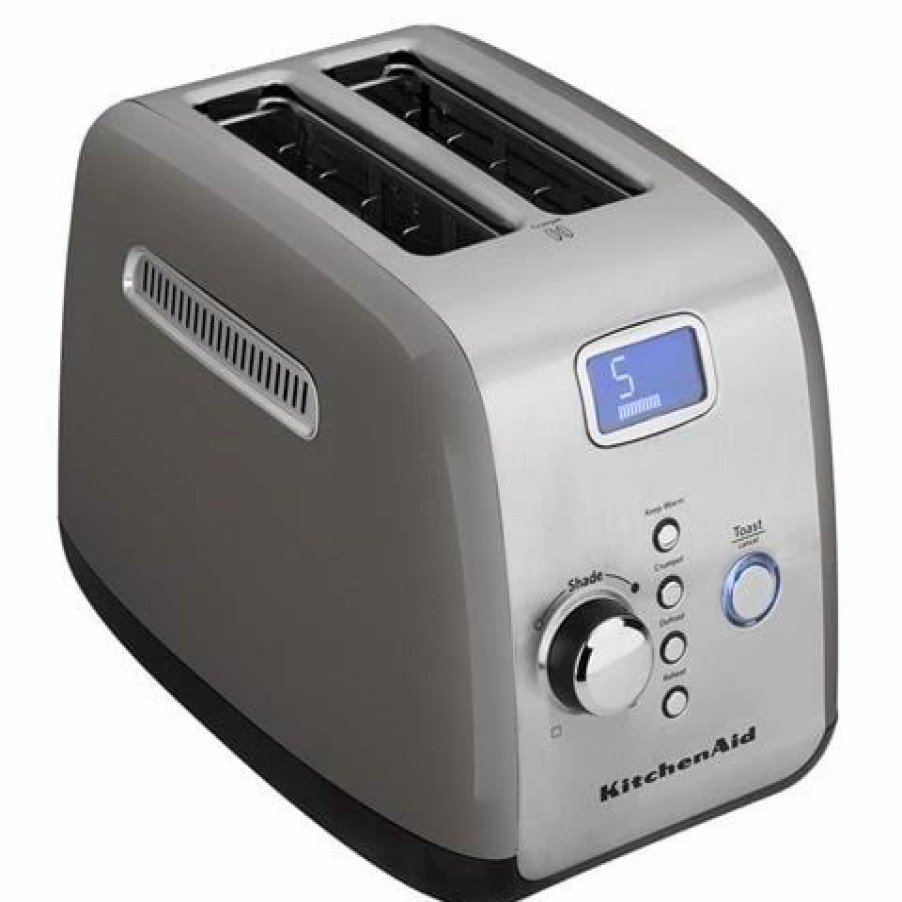 Kitchen Appliances * | Kitchenaid Kmt223 Artisan Two Slice Toaster Contour Silver