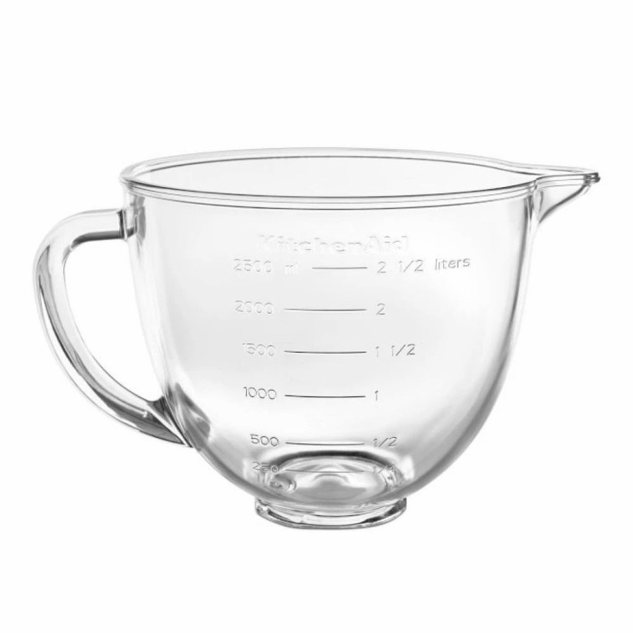 Small Appliances * | Kitchenaid 3.5-Quart Glass Bowl + Flex Edge Beater | Fits 3.5-Quart Kitchenaid Artisan Mini Tilt-Head Stand Mixers