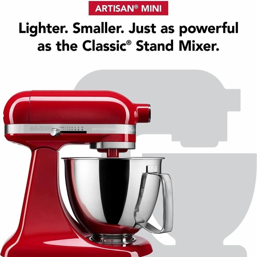 Small Appliances * | Kitchenaid 3.5-Quart Artisan Mini Plus Tilt-Head Stand Mixer | Empire Red