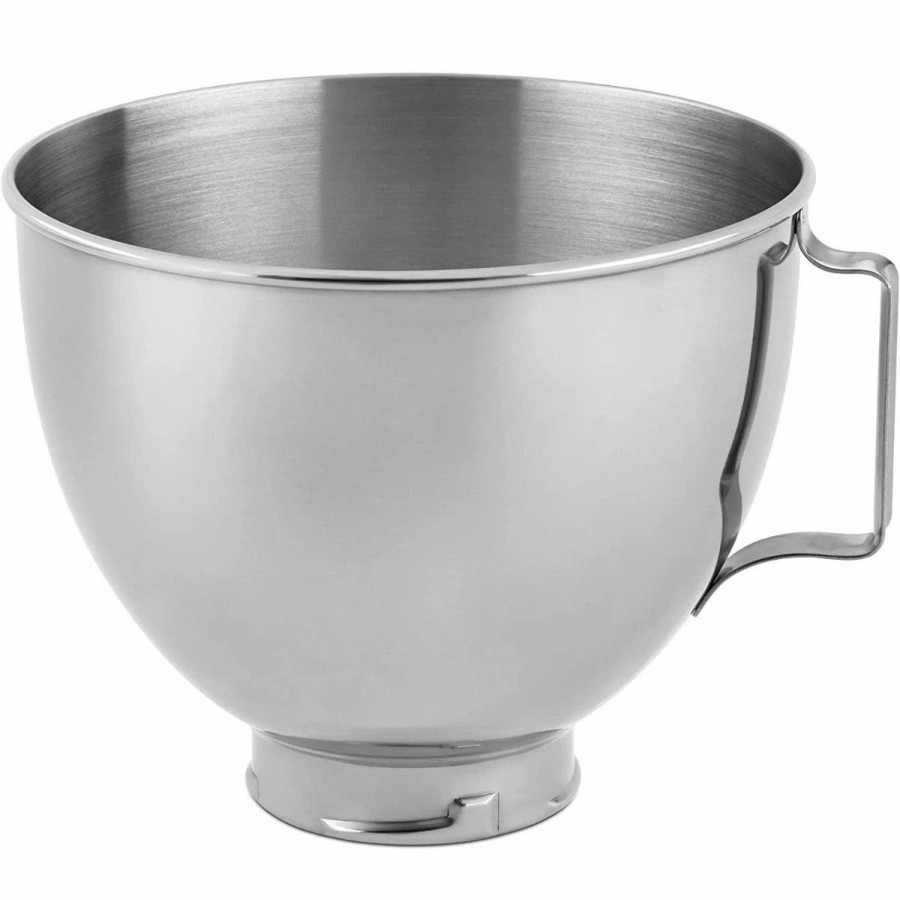 Small Appliances * | Kitchenaid 4.5-Quart Stainless Steel Bowl With Handle | Fits 4.5-Quart & 5-Quart Kitchenaid Tilt-Head Stand Mixers