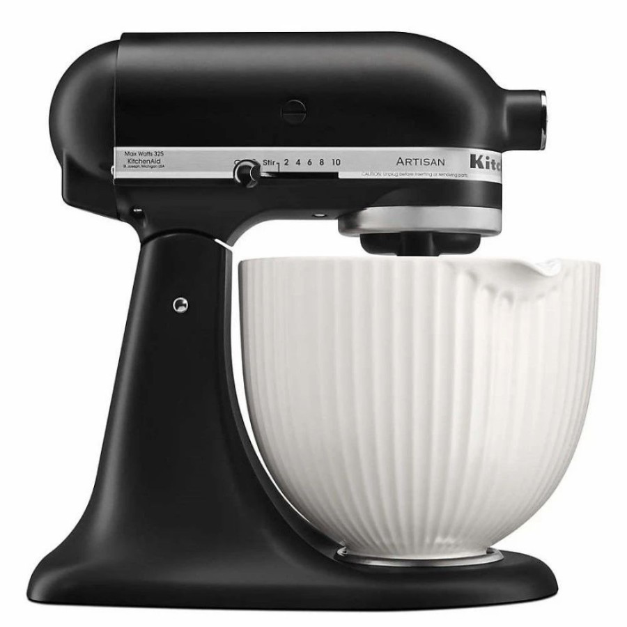 Small Appliances * | Kitchenaid 5-Quart Classic Columns Ceramic Bowl | Fits 4.5-Quart & 5-Quart Kitchenaid Tilt-Head Stand Mixers