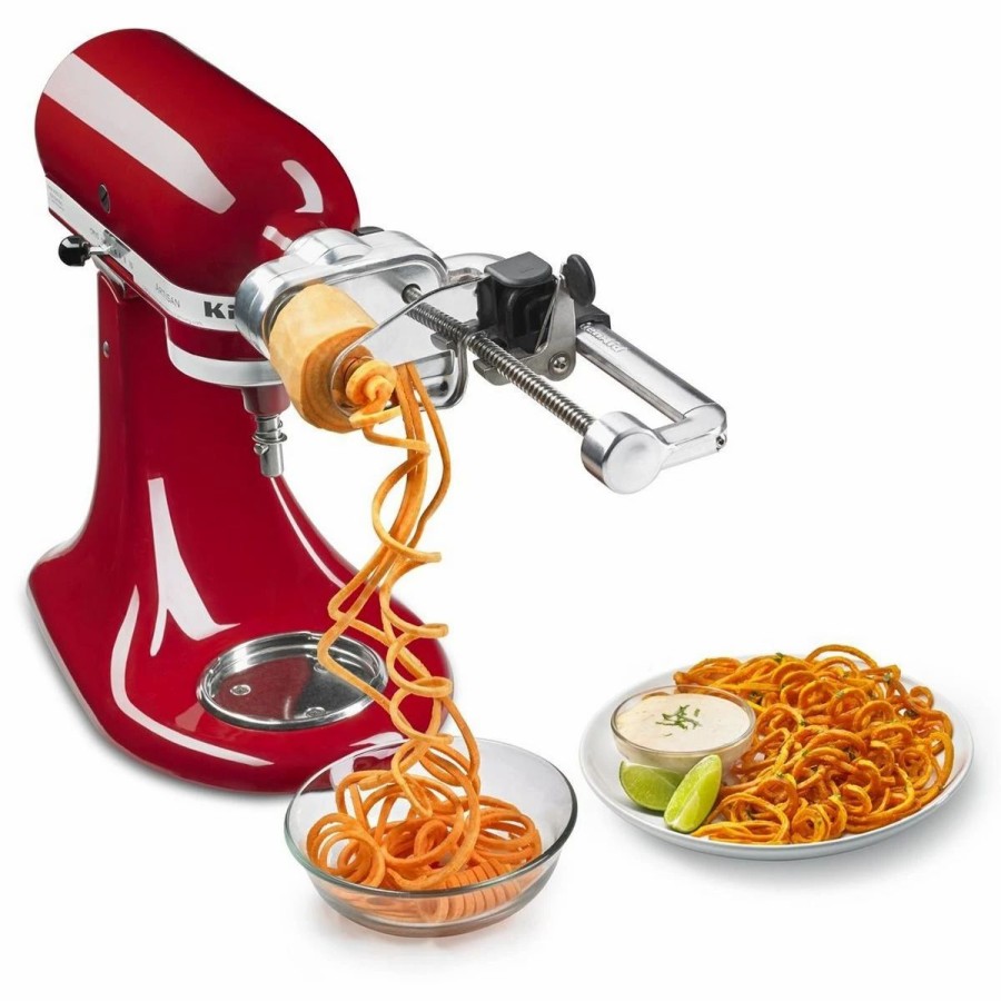 Small Appliances * | Kitchenaid Spiralizer Accessory: Angel Hair & Thin Slice Blades (Attaches To Spiralizer Attachment Ksm1Apc)