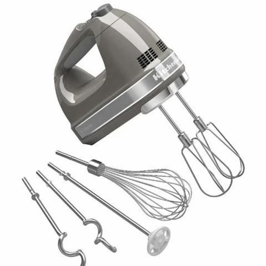 Kitchen Appliances * | Kitchenaid Khm926 Hand Mixer 9 Speed Contour Silver