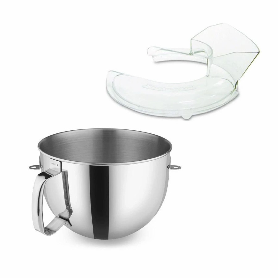 Small Appliances * | Kitchenaid 7-Quart Stainless Steel Bowl + Pouring Shield | Fits 7-Quart Kitchenaid Bowl-Lift Stand Mixers