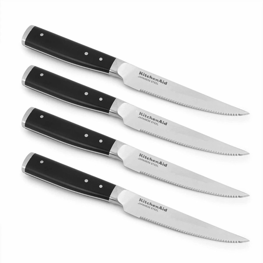 Knives * | Kitchenaid Gourmet Forged 4-Piece 4.5 Steak Knife Set | Serrated