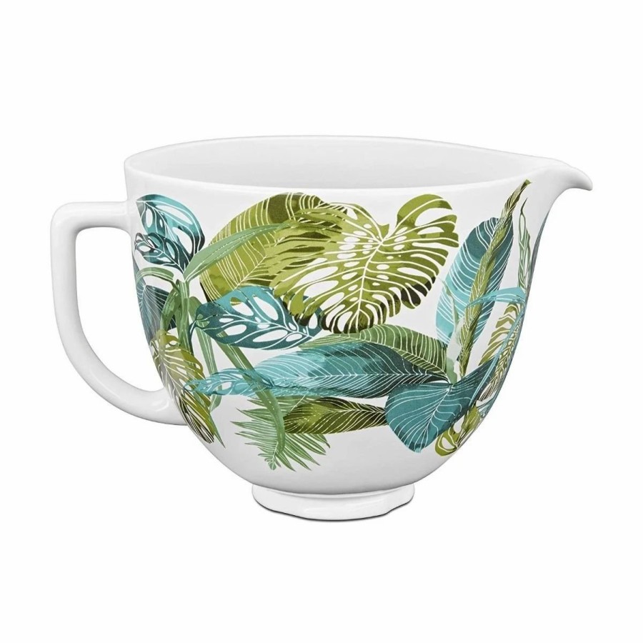 Small Appliances * | Kitchenaid 5-Quart Tropical Floral Patterned Ceramic Bowl | Fits 4.5-Quart & 5-Quart Kitchenaid Tilt-Head Stand Mixers