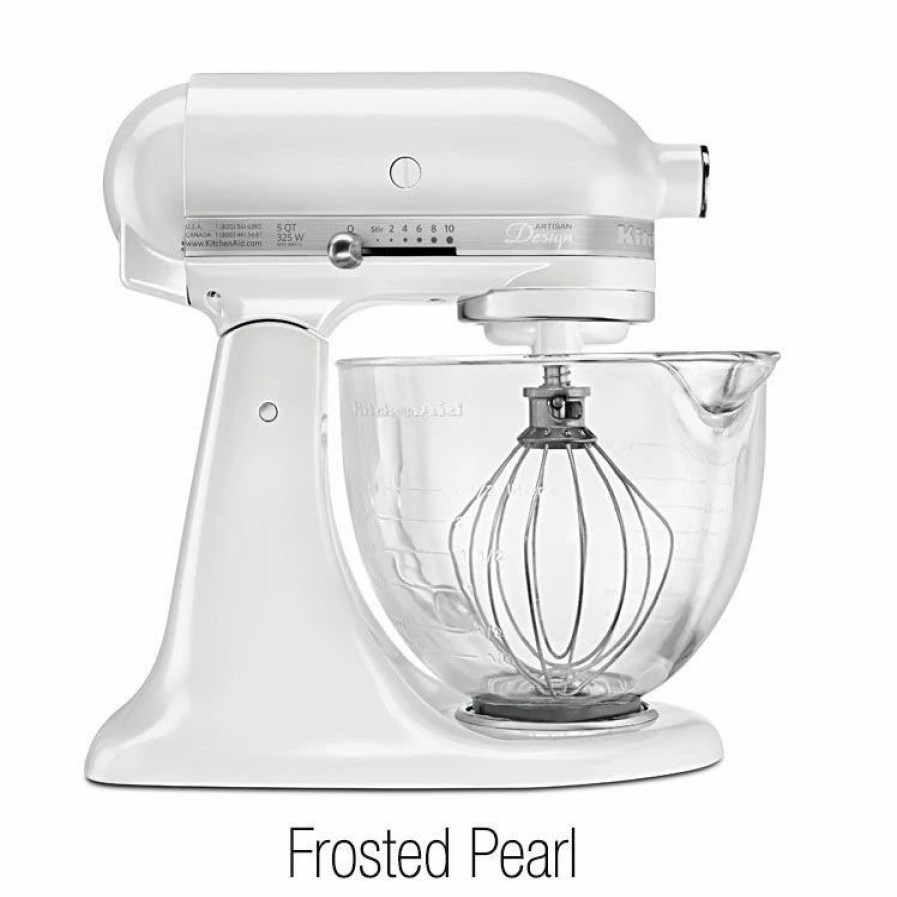 Small Appliances * | Kitchenaid 5-Quart Artisan Tilt-Head Stand Mixer | Design Series Glass Bowl