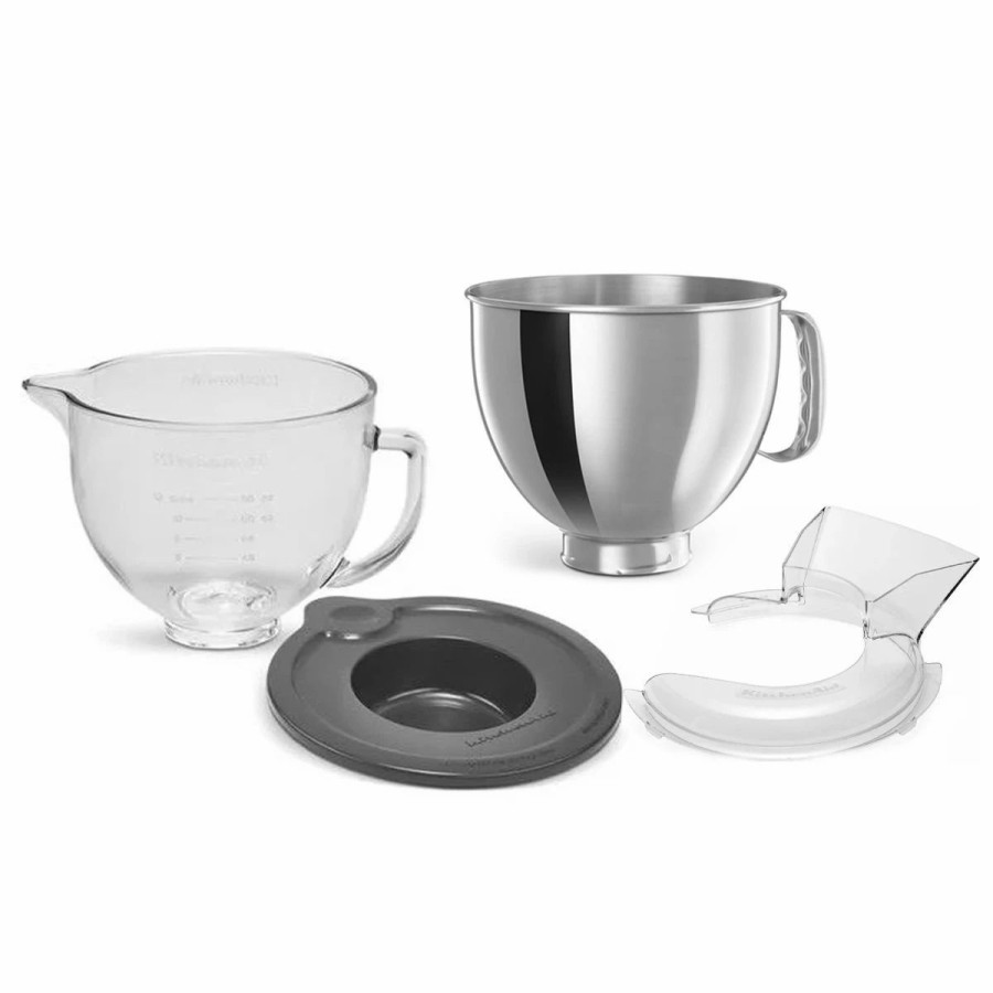 Small Appliances * | Kitchenaid Stand Mixer Bowl Pack Set Of 2 + Pouring Shield | Fits 4.5-Quart & 5-Quart Kitchenaid Tilt-Head Stand Mixers