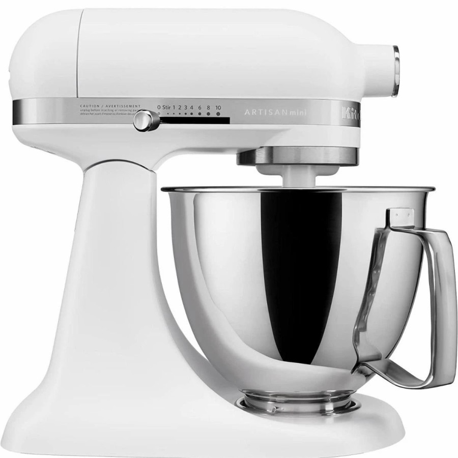 Small Appliances * | Kitchenaid 3.5-Quart Artisan Mini Plus Tilt-Head Stand Mixer | Matte White