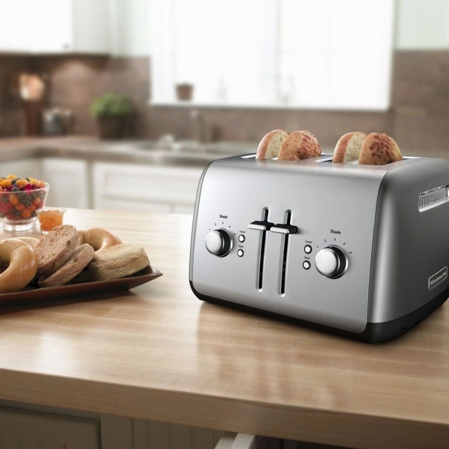 Small Appliances * | Kitchenaid 4-Slice Toaster With Manual High-Lift Lever | Contour Silver