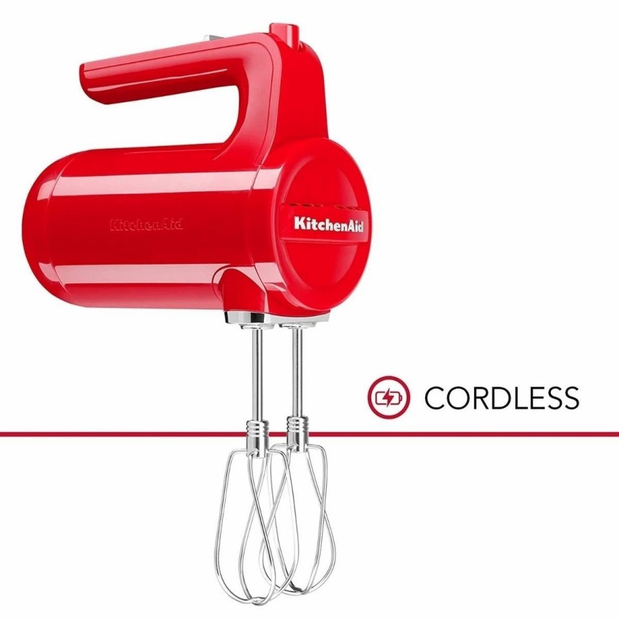 Small Appliances * | Kitchenaid 7-Speed Cordless Hand Mixer | Passion Red