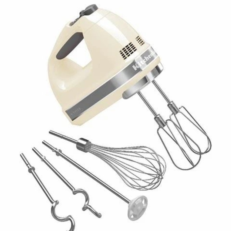 Kitchen Appliances * | Kitchenaid Khm926 Hand Mixer 9 Speed Almond Cream