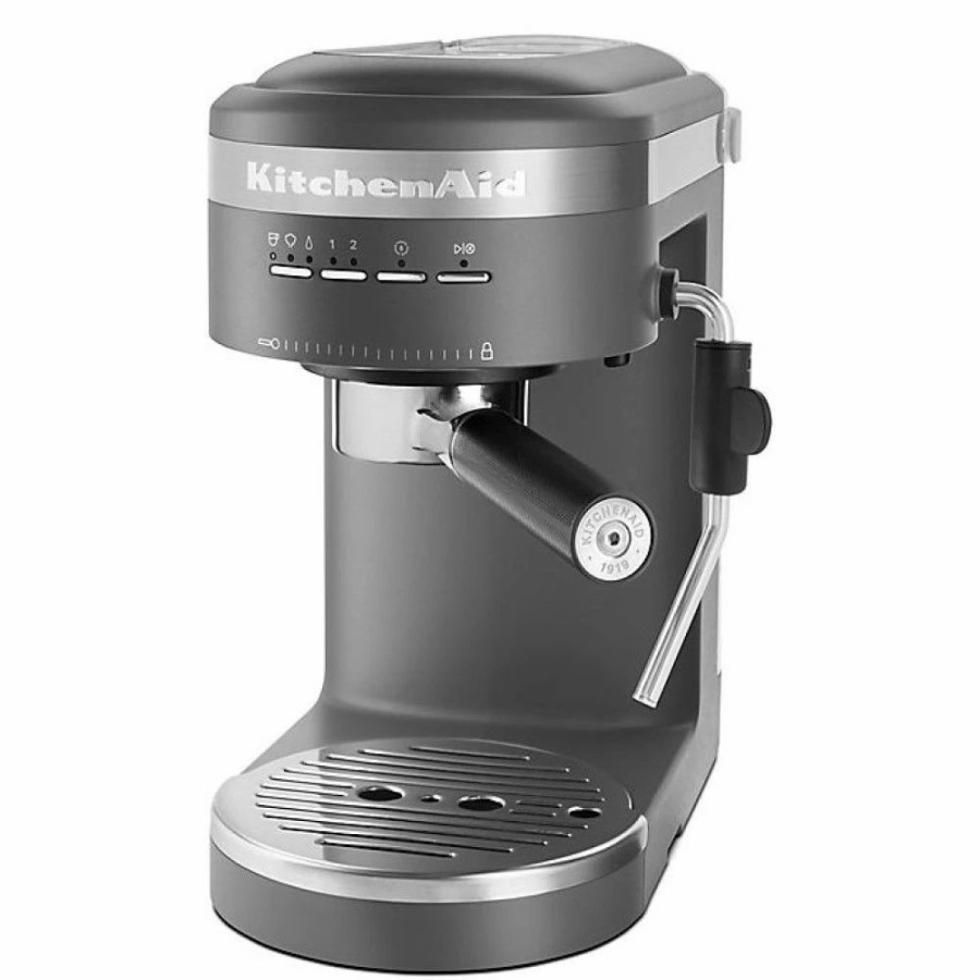 Small Appliances * | Kitchenaid Semi Auto Espresso Maker | Matte Charcoal Grey