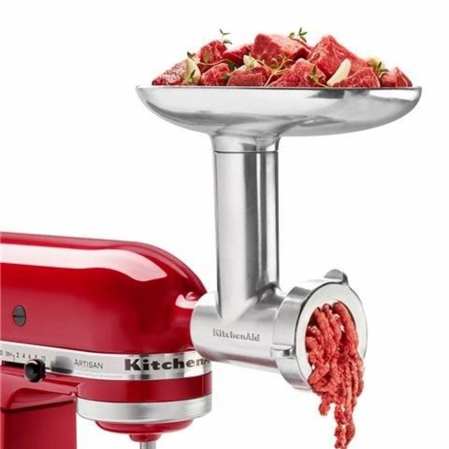 Kitchen Appliances * | Kitchenaid Accessories Metal Food Grinder Attachment 5Ksmmgaa