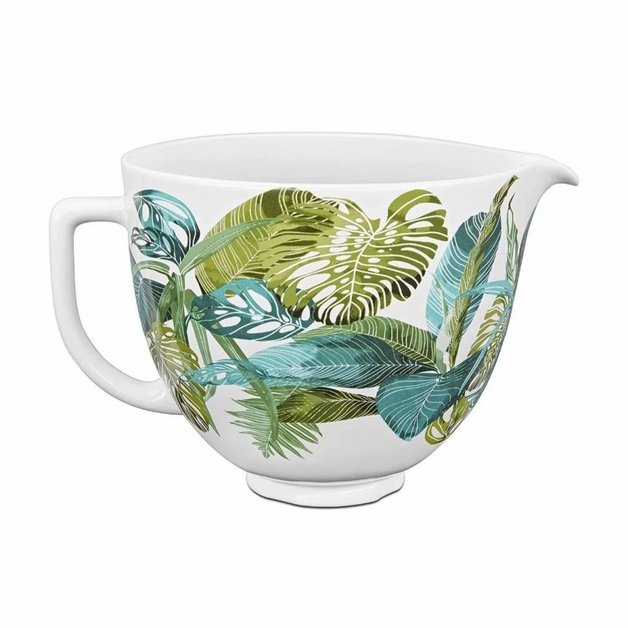 Small Appliances * | Kitchenaid 5-Quart Tropical Floral Ceramic Bowl + Flex Edge Beater | Fits 4.5-Quart & 5-Quart Kitchenaid Tilt-Head Stand Mixers