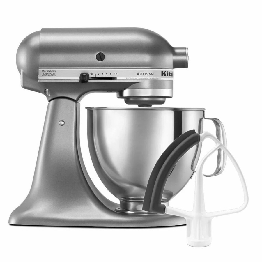 Small Appliances * | Kitchenaid 5-Quart Artisan Tilt-Head Stand Mixer | Contour Silver + Flex Edge Beater