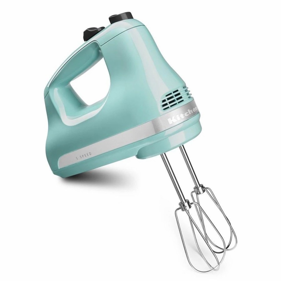 Small Appliances * | Kitchenaid 5-Speed Ultra Power Hand Mixer | Aqua Sky