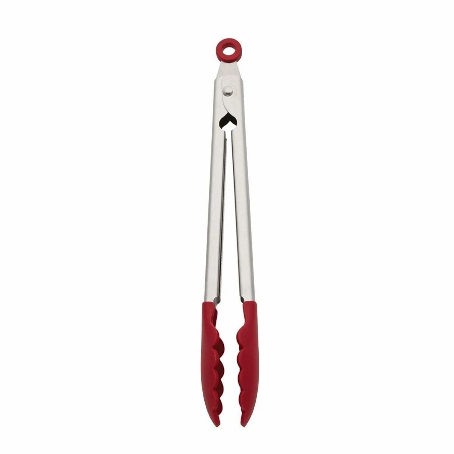 Utensils * | Kitchenaid Universal Silicone Tipped Tongs | Red