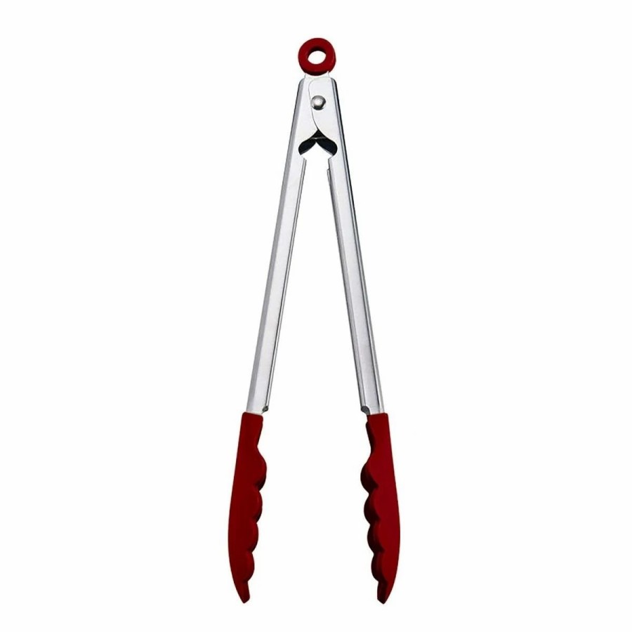 Utensils * | Kitchenaid Universal Silicone Tipped Tongs | Red