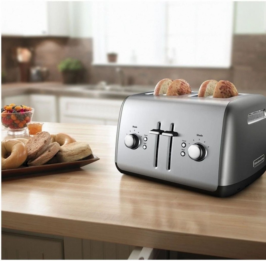 Small Appliances * | Kitchenaid Refurbished 4-Slice Toaster With Manual High-Lift Lever | Contour Silver