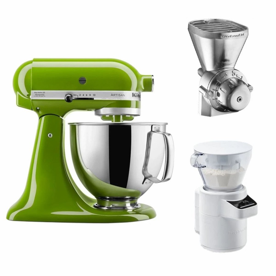 Small Appliances * | Kitchenaid 5-Quart Artisan Tilt-Head Stand Mixer | Matcha + Ultimate Baker'S Bundle