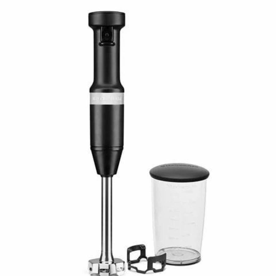 Kitchen Appliances * | Kitchenaid Khbv53 Corded Hand Blender Matt Black