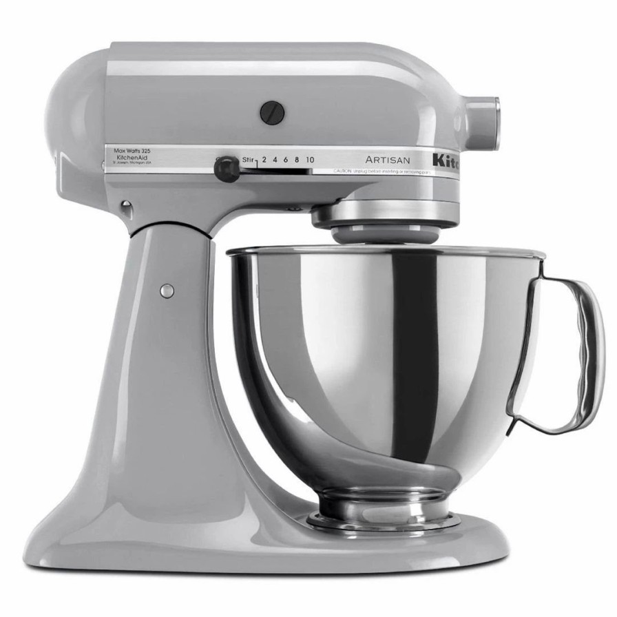 Small Appliances * | Kitchenaid 5-Quart Artisan Tilt-Head Stand Mixer | Metallic Chrome