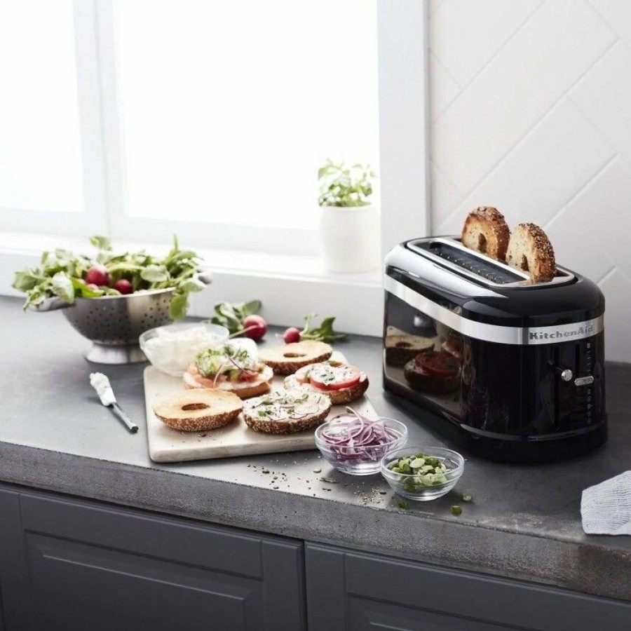 Small Appliances * | Kitchenaid 4 Slice Long Slot Toaster With High-Lift Lever | Onyx Black