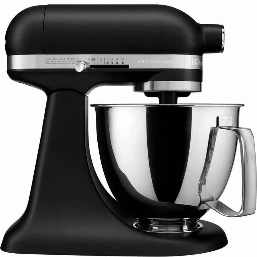 Small Appliances * | Kitchenaid 3.5-Quart Artisan Mini Plus Tilt-Head Stand Mixer | Black Matte