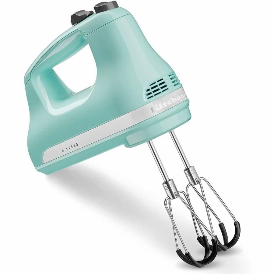 Small Appliances * | Kitchenaid 6-Speed Hand Mixer With Flex Edge Beaters | Ice Blue