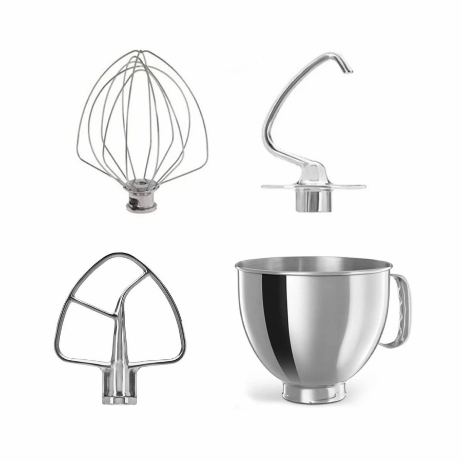 Small Appliances * | Kitchenaid 5-Quart Stainless Steel Bowl + Stainless Steel Accessory Pack | Fits 5-Quart Kitchenaid Tilt-Head Stand Mixers