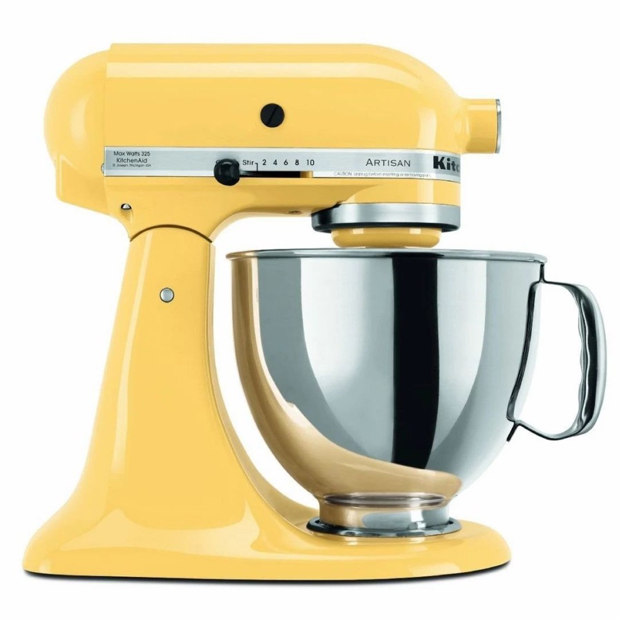 Small Appliances * | Kitchenaid 5-Quart Artisan Tilt-Head Stand Mixer | Majestic Yellow