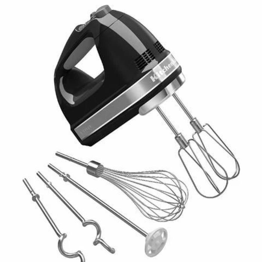 Kitchen Appliances * | Kitchenaid Khm926 Hand Mixer 9 Speed Onyx Black