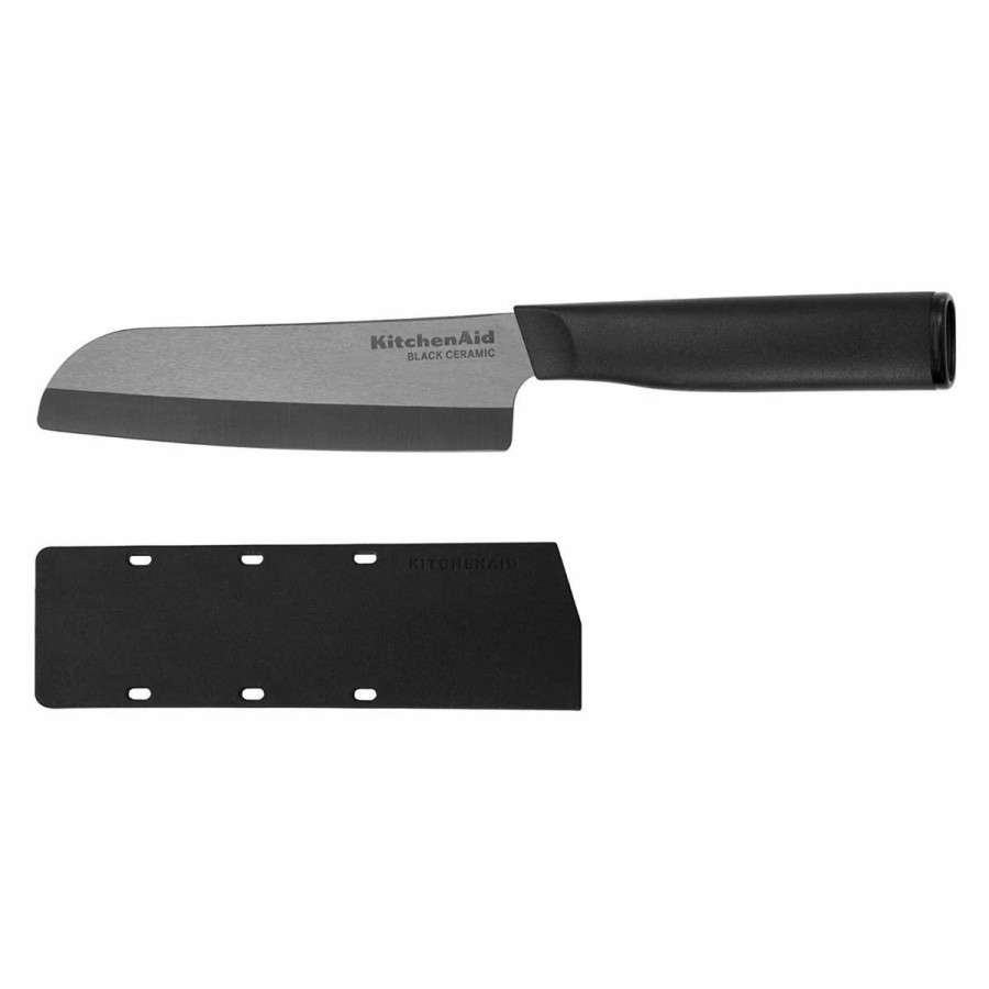 Knives * | Kitchenaid Classic Ceramic 5 Santoku Knife | Black