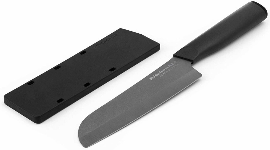 Knives * | Kitchenaid Classic Ceramic 5 Santoku Knife | Black