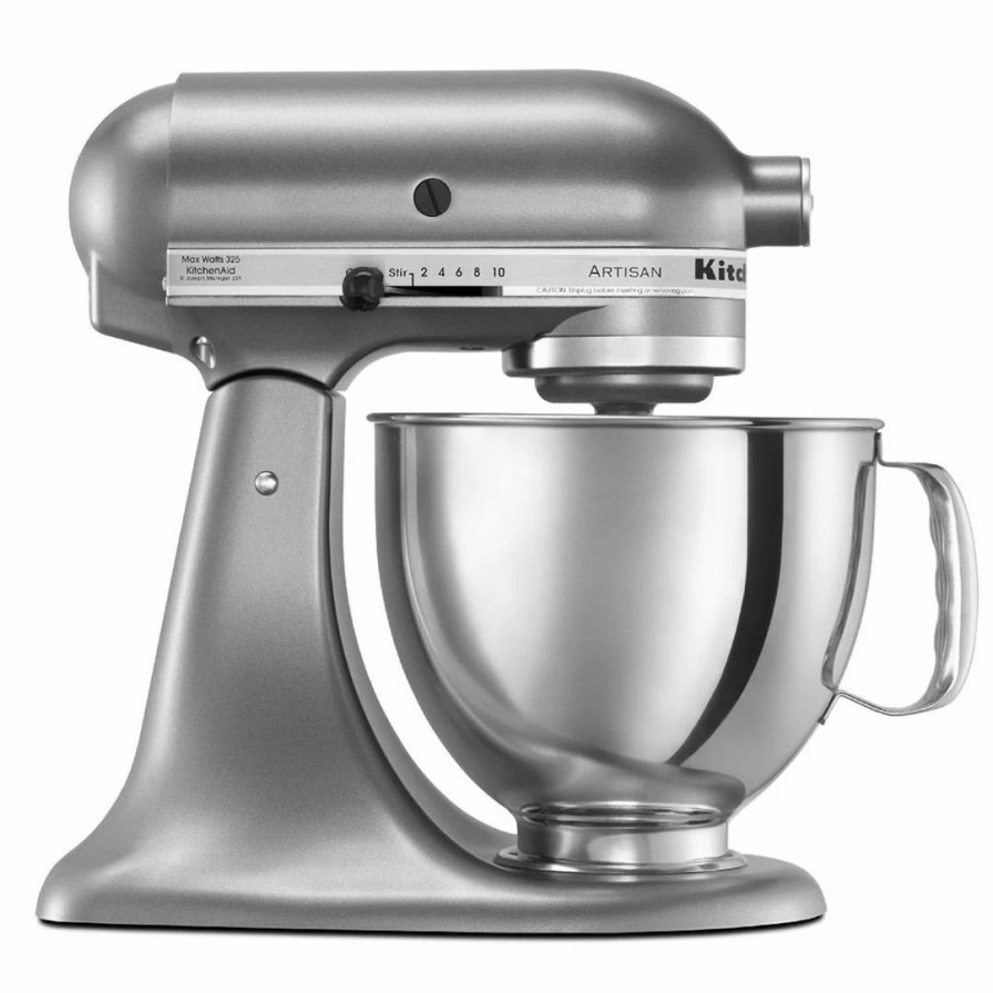 Small Appliances * | Kitchenaid 5-Quart Artisan Tilt-Head Stand Mixer | Contour Silver + Ultimate Baker'S Bundle